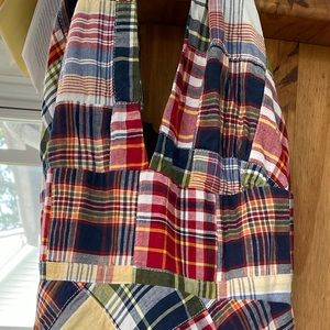 J Crew Halter style Madras Plaid sz 8 Dress